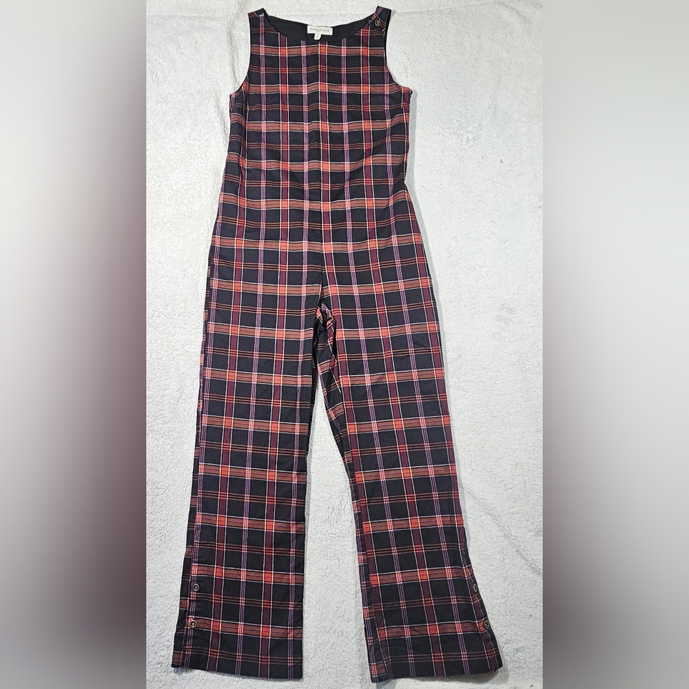Pamela Love Black and Red Plaid Jumpsuit